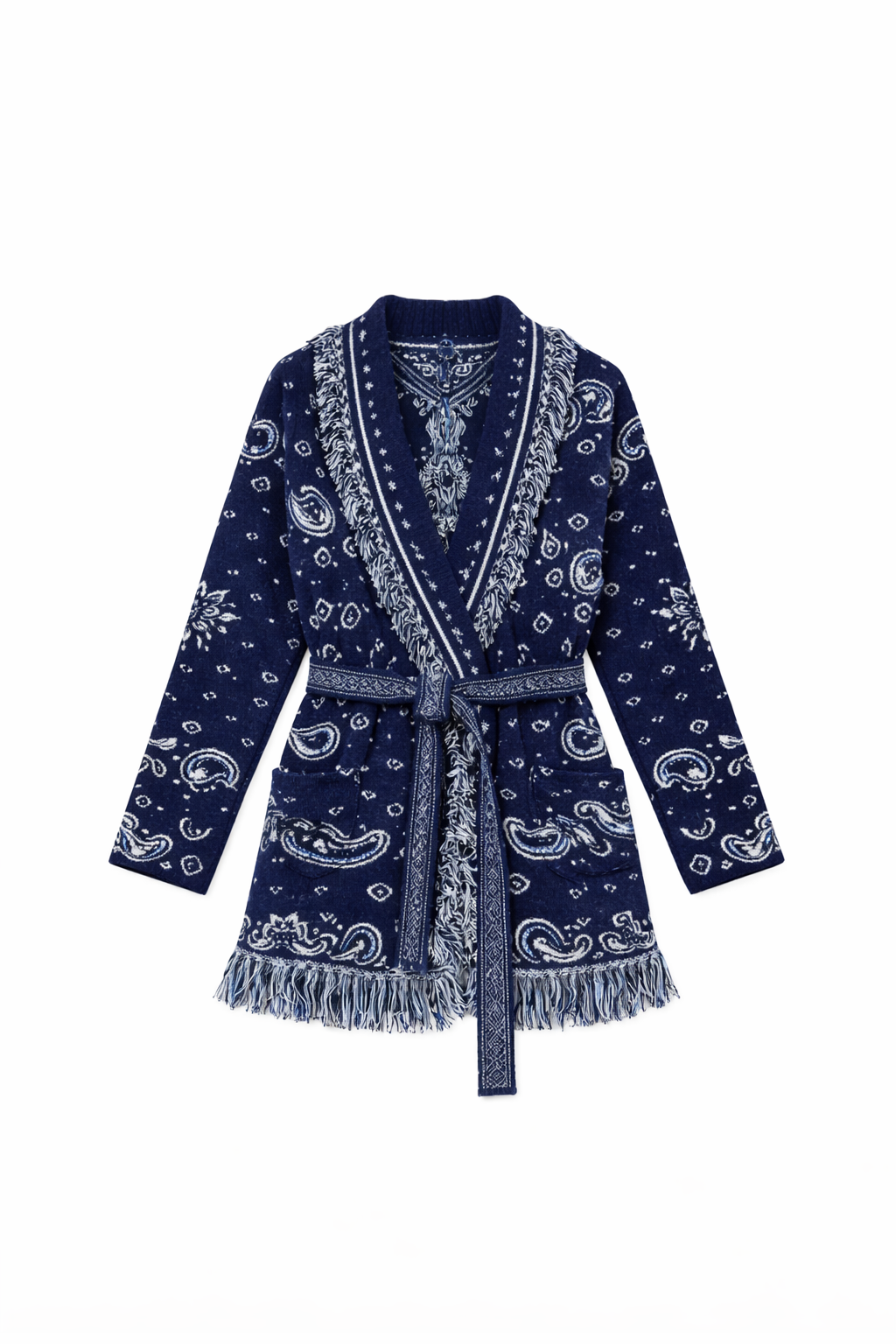Cardigan Bandana bleu foncé