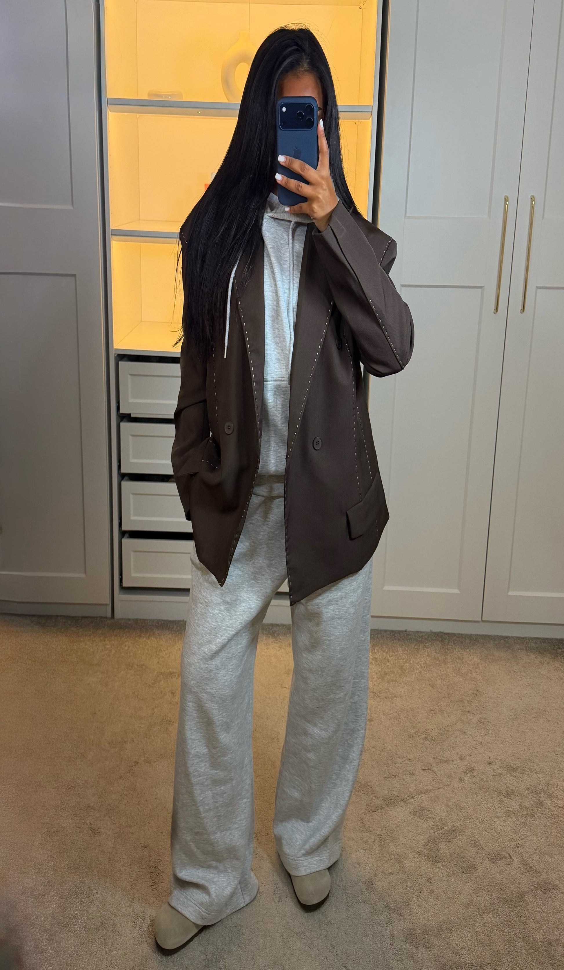 Blazer couture marron