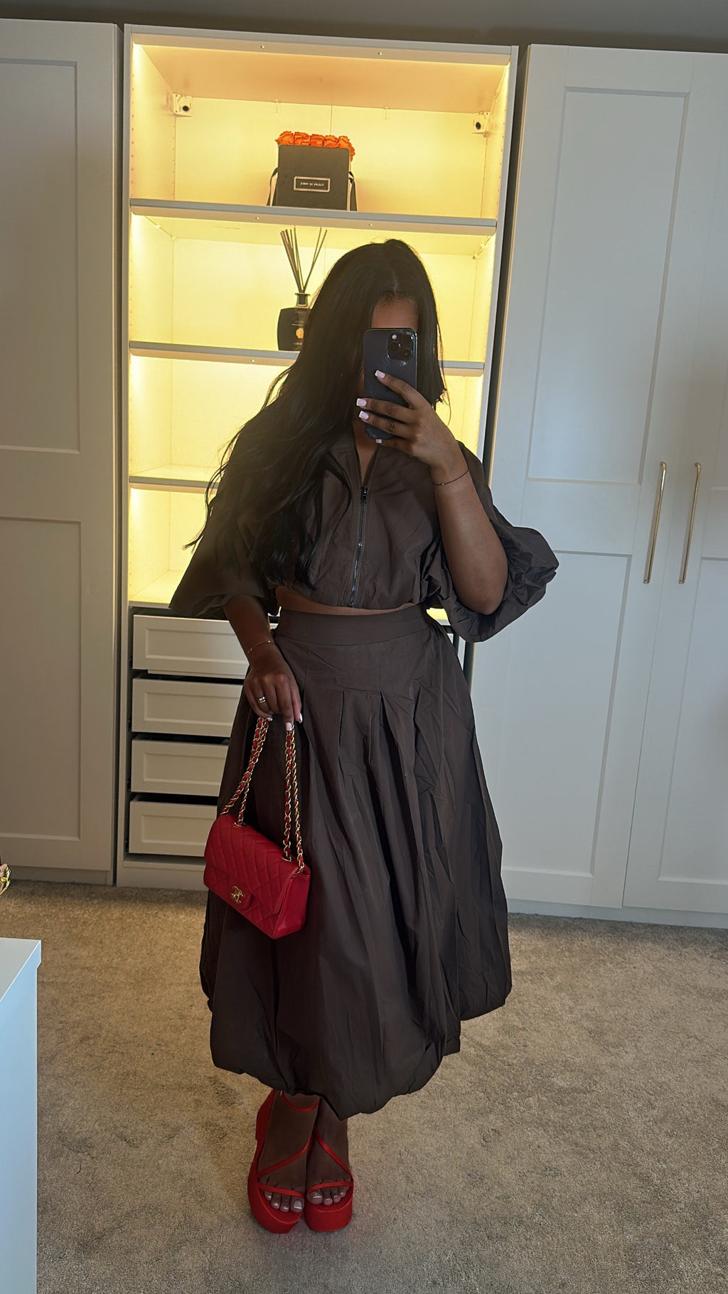 Ensemble Venise marron 100% coton