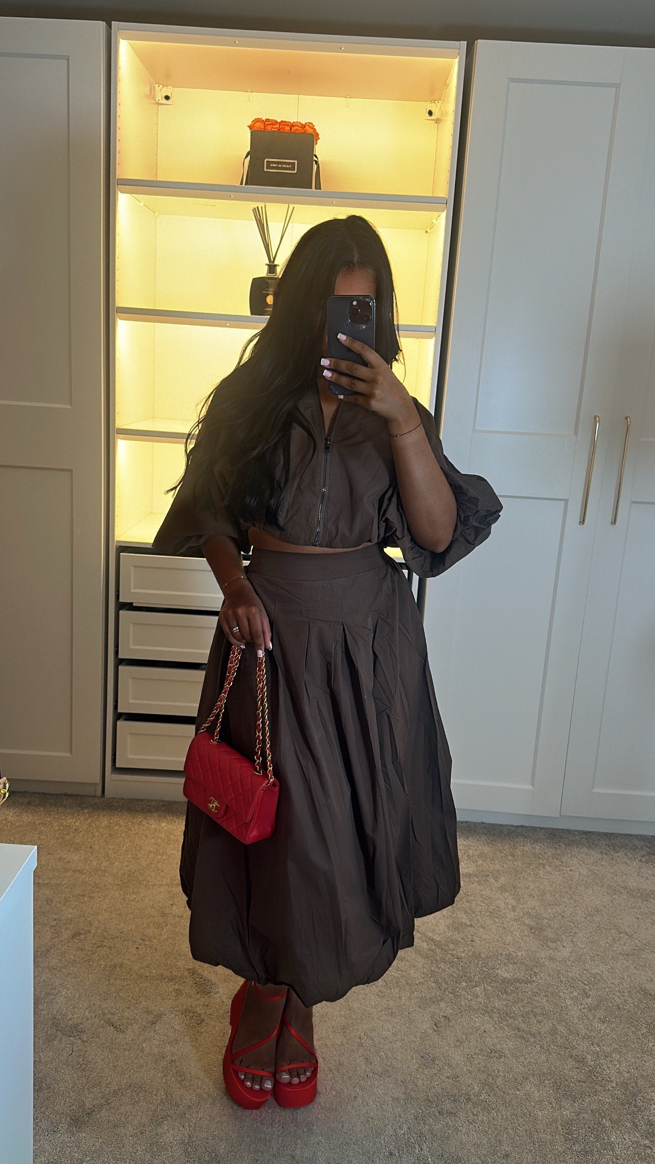 Ensemble Venise marron 100% coton